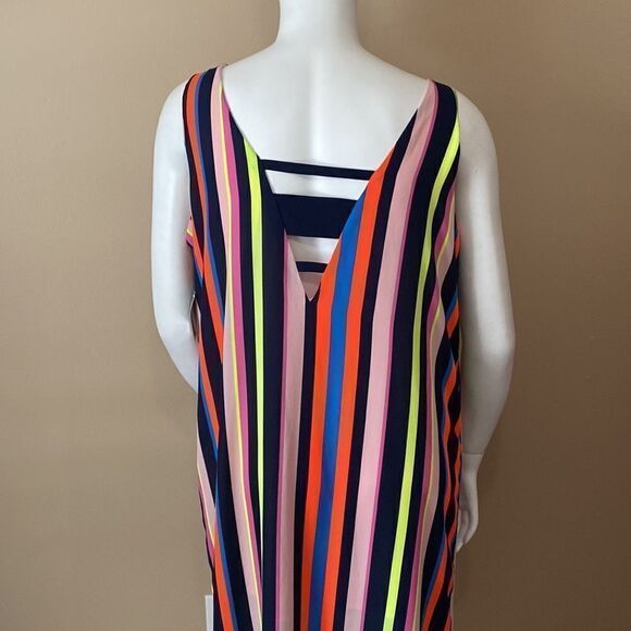 Project Runway Striped Maxi Dress- Asymmetrical -Size XXL - Picture 11 of 13